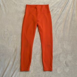 Wunder Train High-Rise Tight 25” Size 8 in Orange